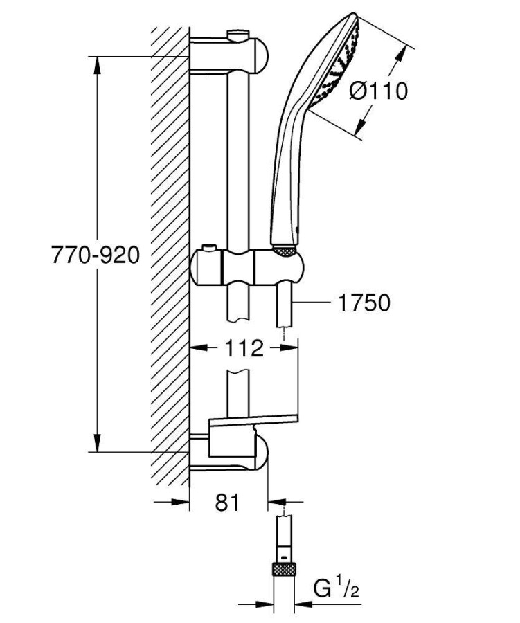 Grohe Euphoria 27267001 душевой гарнитур