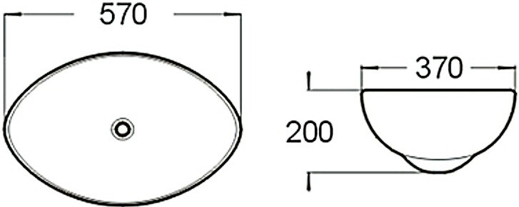 SantiLine SL-1021 раковина накладная 57 см