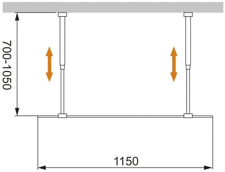 Cezares Liberta-L-2-115-C-Cr душевая перегородка 115*195