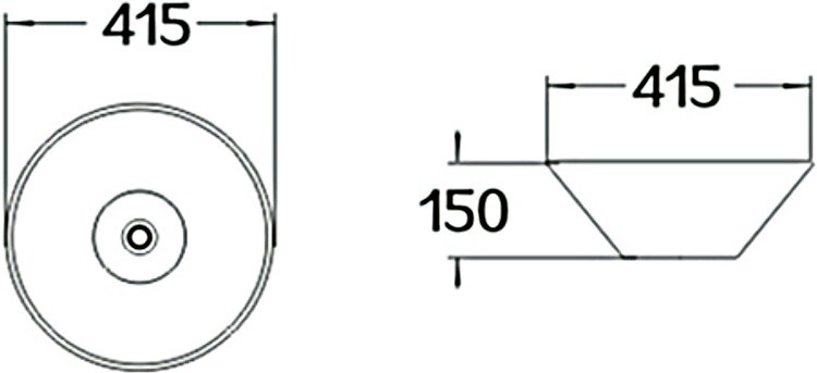 SantiLine SL-1068 раковина накладная 41 см