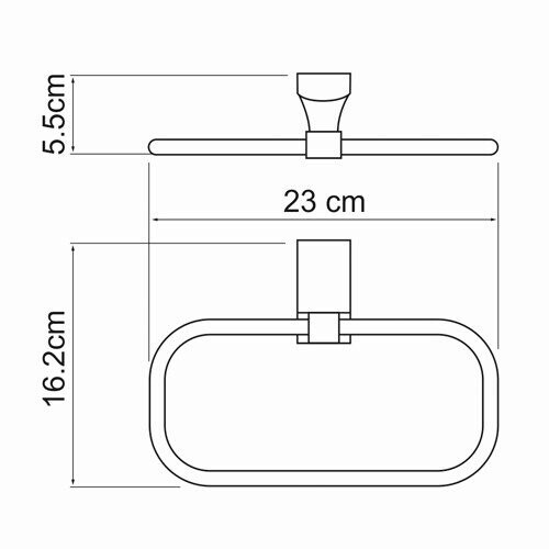 WasserKRAFT Exter K-5260 полотенцедержатель бронза