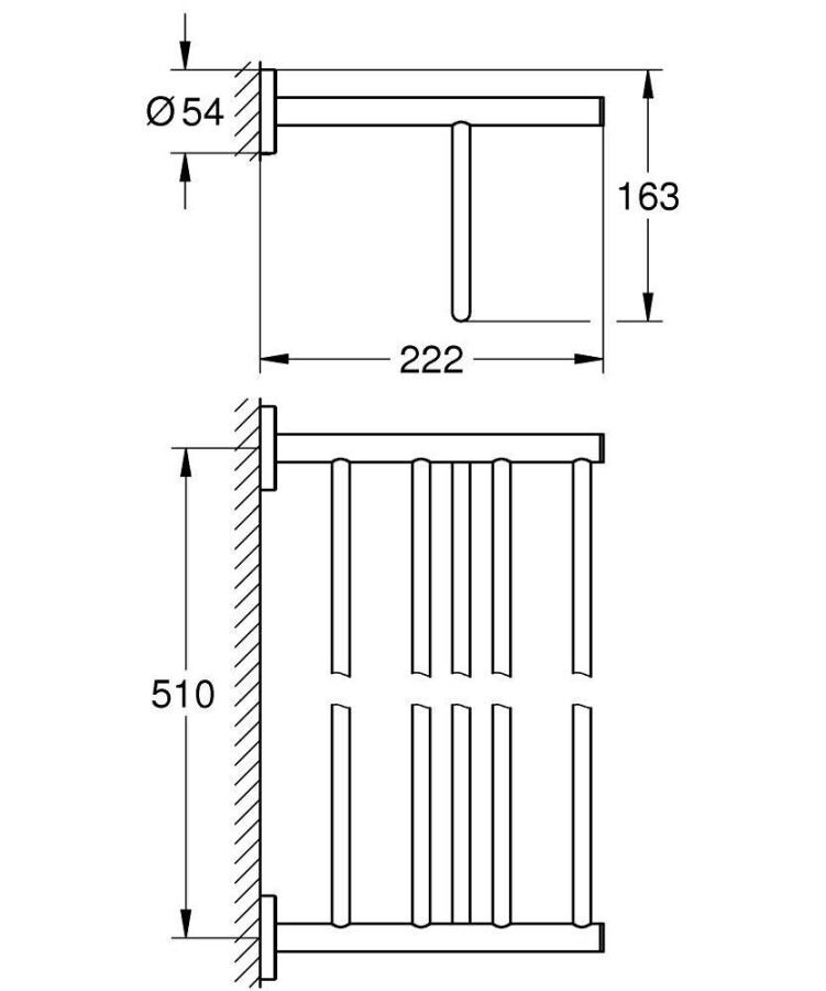 Grohe BauCosmopolitan 40462001 полка для полотенец