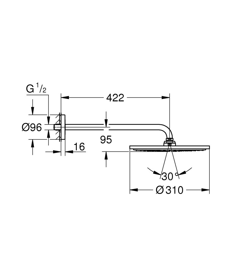 Grohe Rainshower 26257000 верхний душ