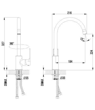 Lemark LM1505C плюс Грейс смеситель для кухни хром