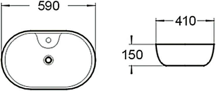 SantiLine SL-1023 раковина накладная 59 см