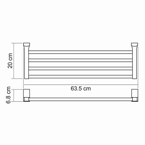 WasserKRAFT Exter K-5211 полка для полотенец бронза