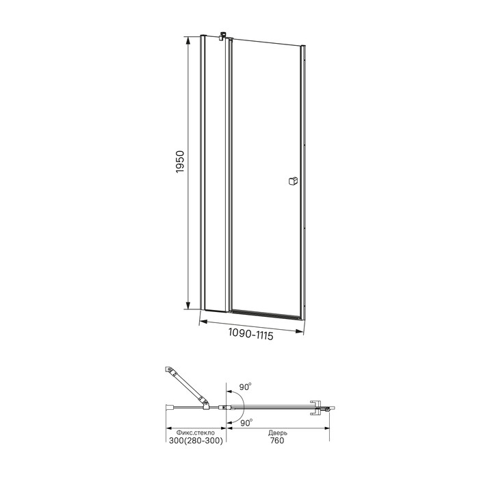 Iddis Ray RAY6CP1i69 душевые двери 110 см