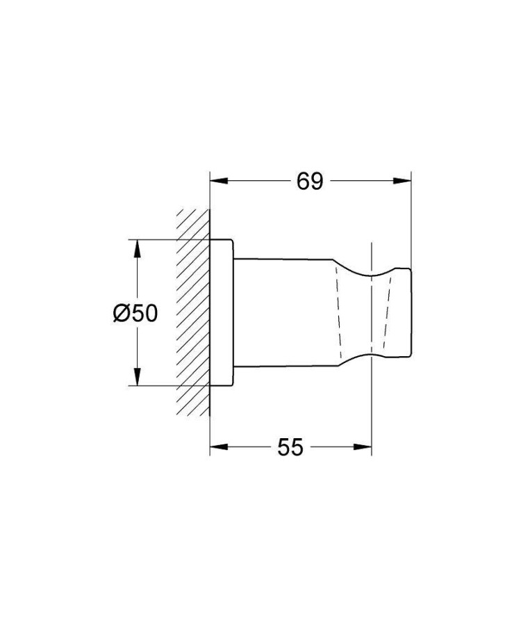 Grohe Rainshower 27074DL0 держатель настенный для ручного душа теплый закат матовый