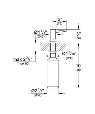 Grohe Cosmopolitan 40535DC0 дозатор жидкого мыла суперсталь встраиваемый