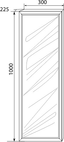 1 Marka шкаф-пенал Glace 30П 1д White R подвесной У73577