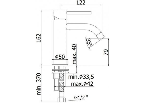 Paffoni Light LIG071ST смеситель для раковины сталь