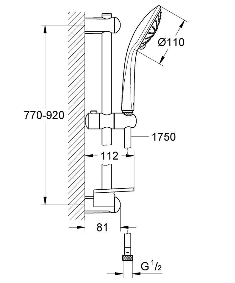 Grohe Euphoria 27226001 душевой гарнитур