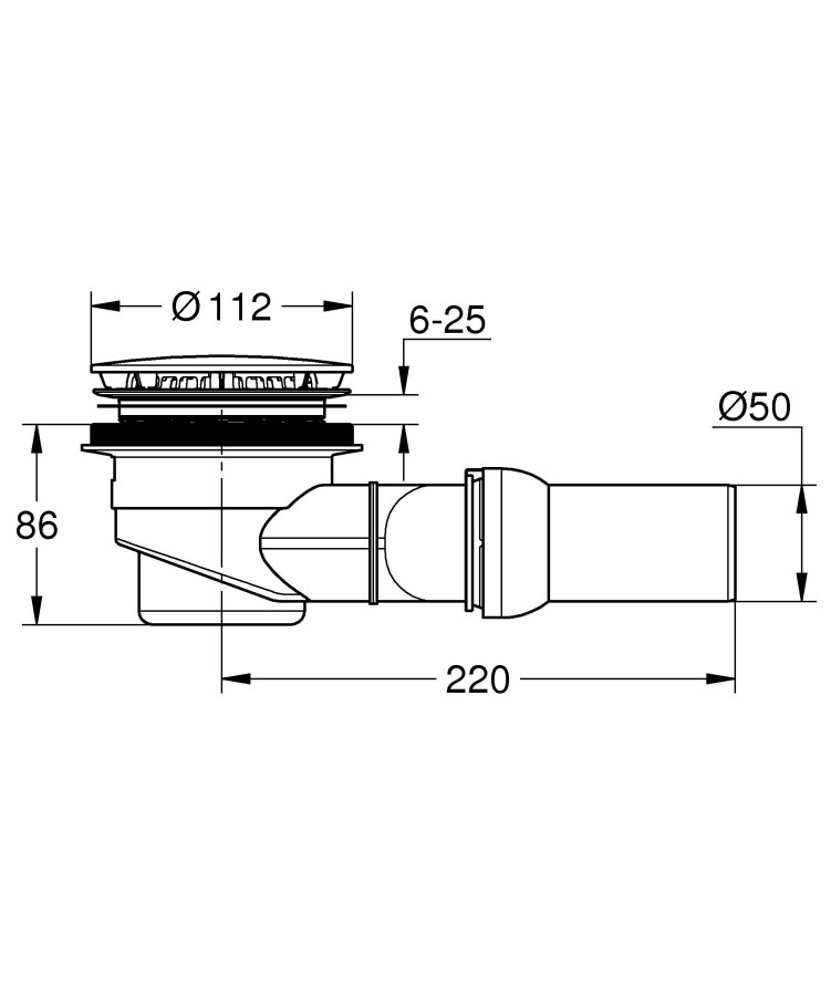 Grohe Universal 49534000 сифон для душевого поддона