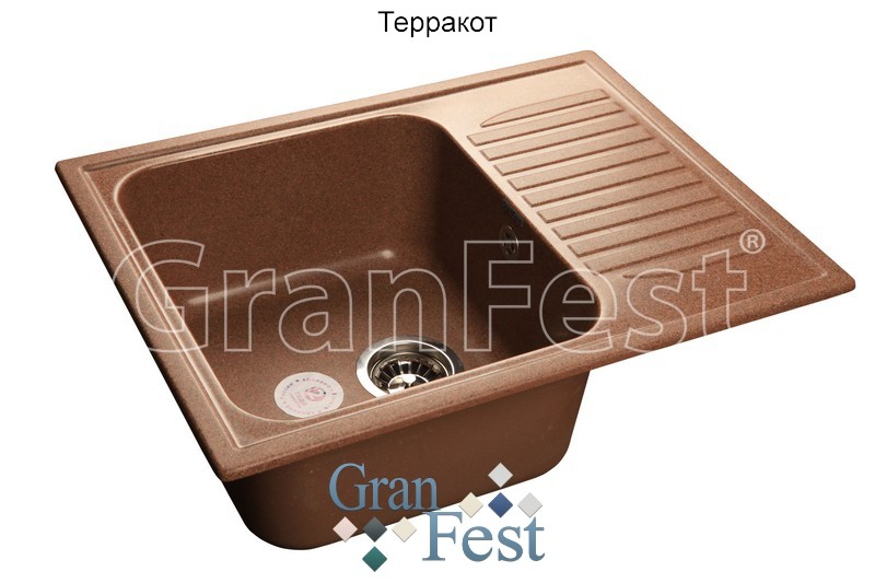 GranFest Standart GF-S645L кухонная мойка терракот 64.1х49.6 см