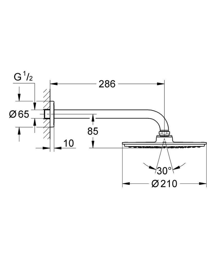 Grohe Rainshower Cosmopolitan 26062000 верхний душ