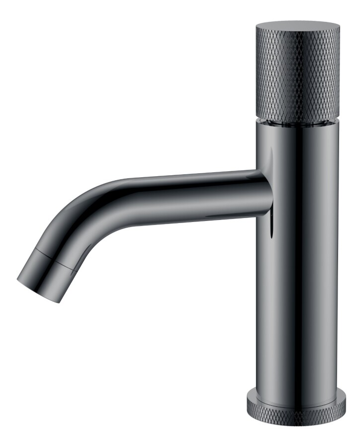 Смеситель для раковины Boheme Stick ручка Touch Shine Gun Metal 121-SGM.2