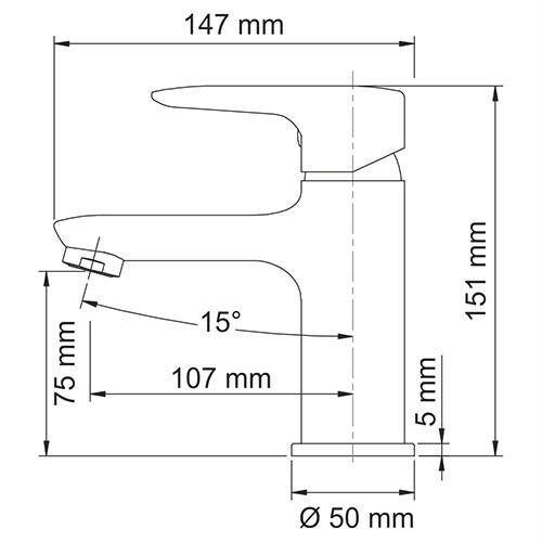 WasserKRAFT Vils 5603 смеситель для раковины 35 мм