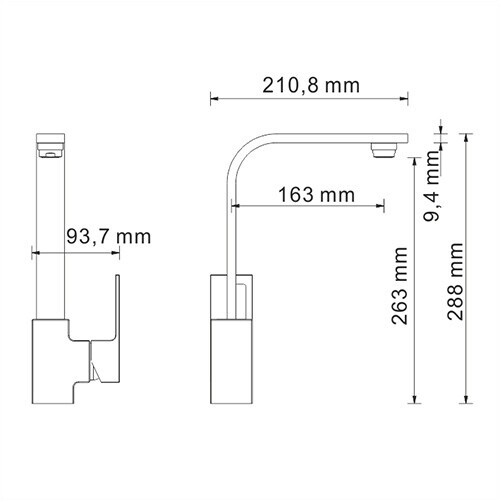 WasserKRAFT Alme 1507 смеситель для кухни хром