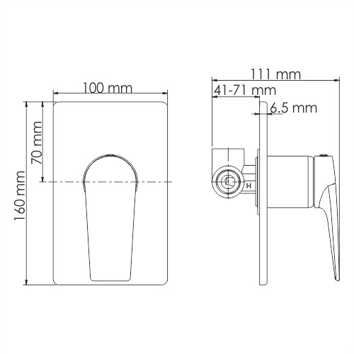 WasserKRAFT Glan 6651 смеситель для душа черный