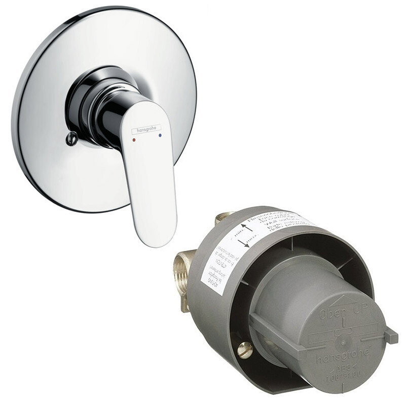 Hansgrohe 31967000S Set HG Focus смеситель для душа скрытого монтажа (31967000+13620180) Хром