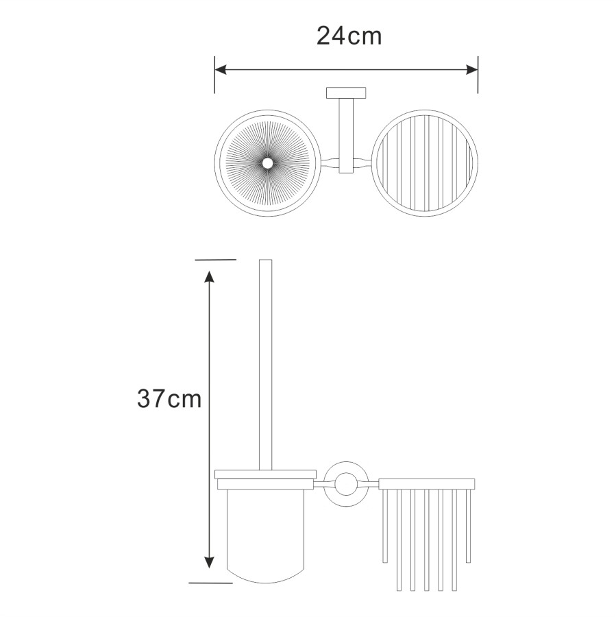 WasserKRAFT Donau K-9435 туалетный ершик хром