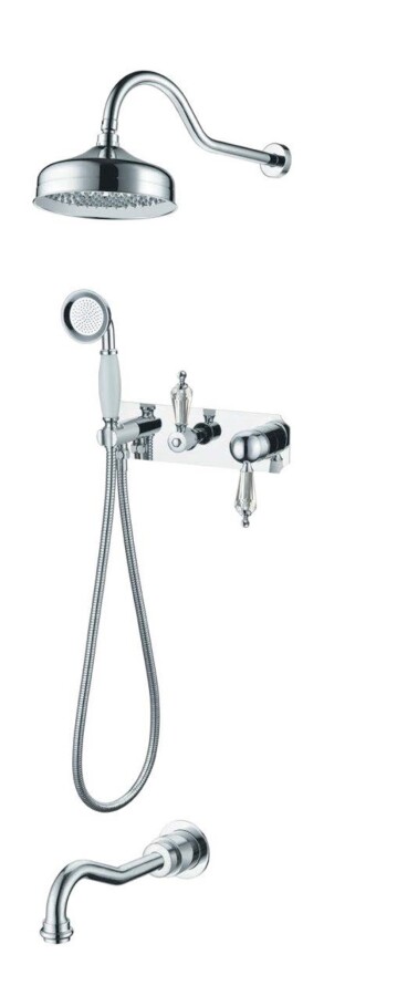 Душевая система с изливом Boheme Brilante Ripresa Хром / Swarovski 348