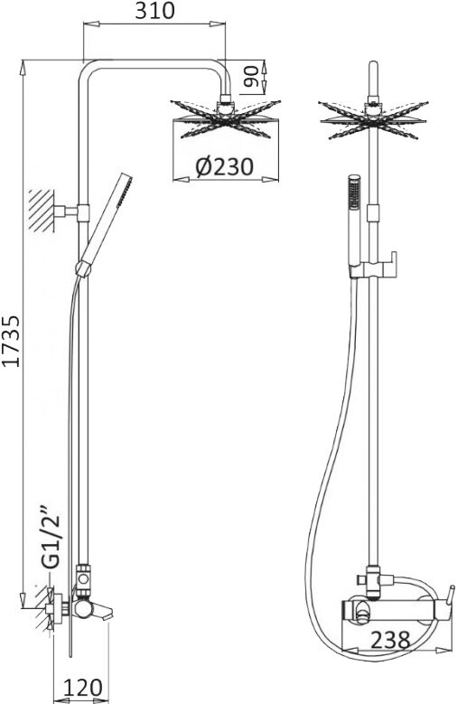 Cezares CZR-B-CVD2-01 душевая система