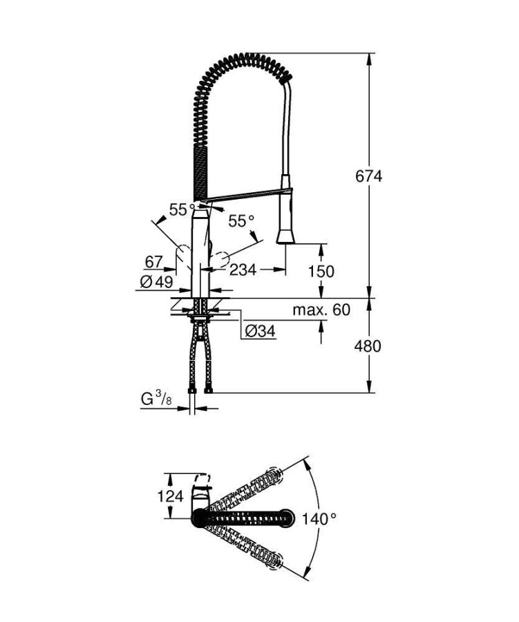 Grohe K7 32950DC0 смеситель для кухни суперсталь