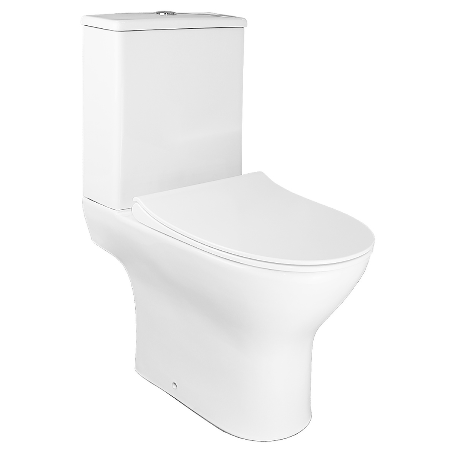 Azario Mist унитаз напольный безободковый, быстросъемное сиденье микролифт AZ-45