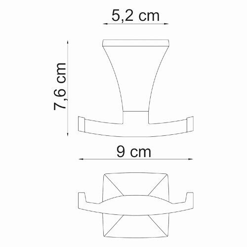 WasserKRAFT Wern K-2523D Крючок хром