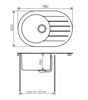 Tolero Twist TTS-780 78 50 см мойка для кухни сафари