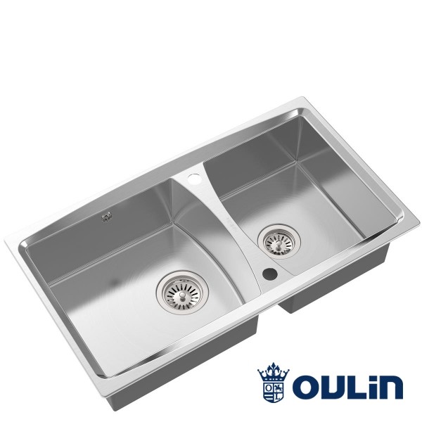 Oulin OL-S8203 кухонная мойка satin 86x49 см