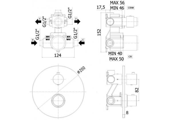 Paffoni Light LIQ018HG смеситель для душа золото