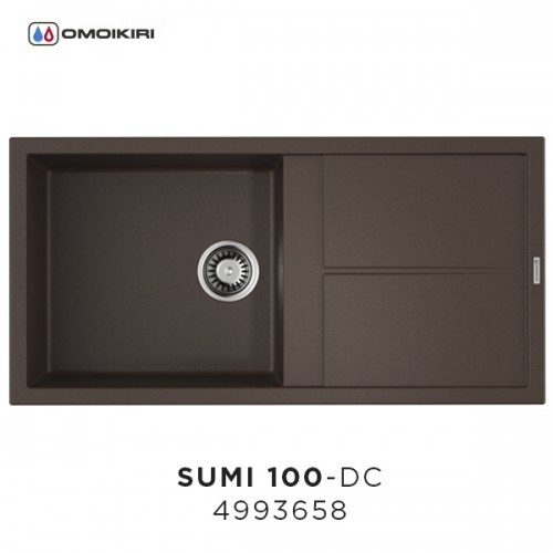 Omoikiri Sumi 100-DC 4993658 кухонная мойка тetogranit темный шоколад 100х50 см