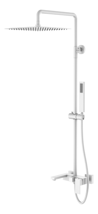 Душевая система с изливом Boheme Qubic Matt White 478-MW