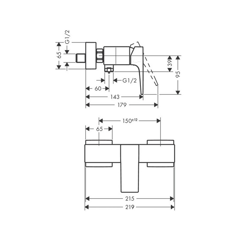 Hansgrohe Смеситель для душа Hansgrohe Metropol 32560340 однорычажный