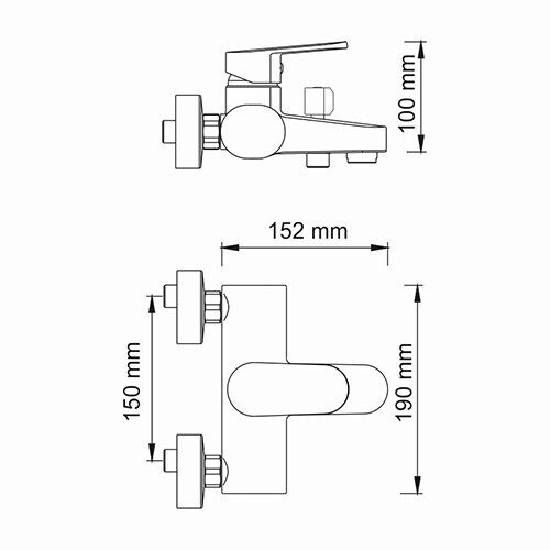 WasserKRAFT Donau 5301 смеситель для ванны хром