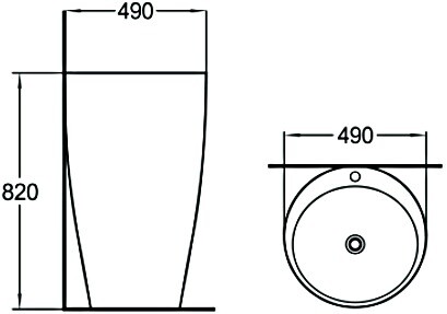 SantiLine SL-4004 раковина напольная 49 см