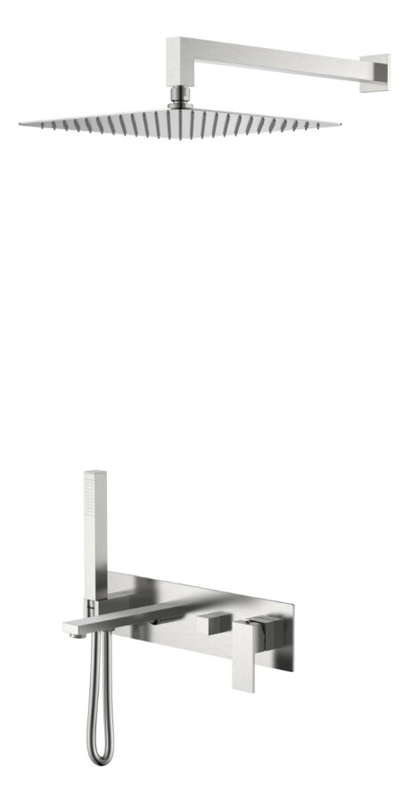 Душевая система с изливом Boheme Qubic Brushed Nickel 474-NB