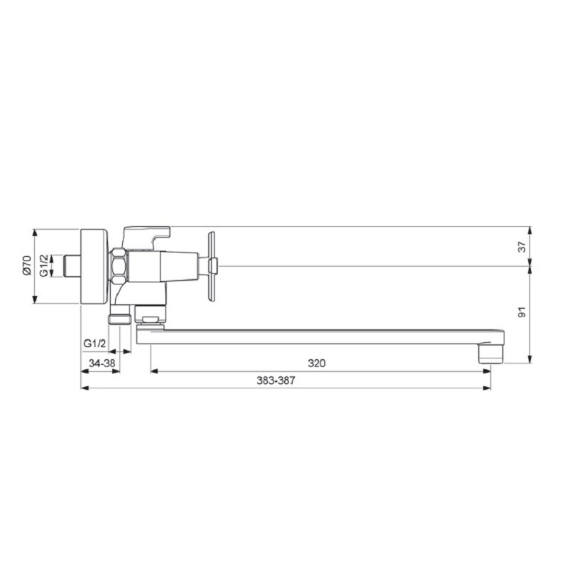 Vidima Art BA330AA смеситель для ванны и душа хром