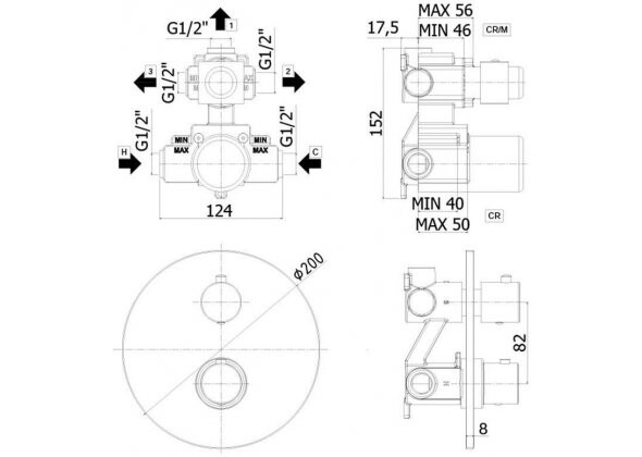 Paffoni Light LIQ019WG смеситель для душа золото