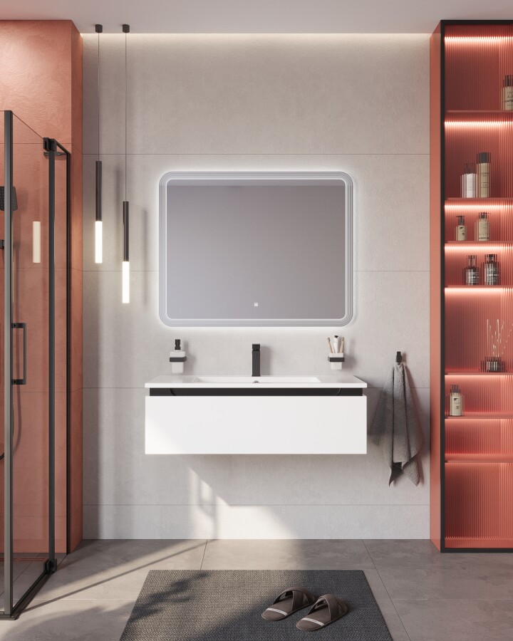 CEZARES SLIDER-1000-1C-SO-BO База под раковину подвесная с одним выкатным ящиком 996x476x299 мм