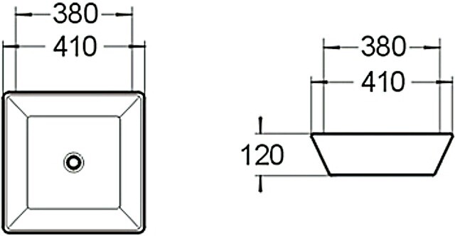 SantiLine SL-1014 раковина накладная 41 см