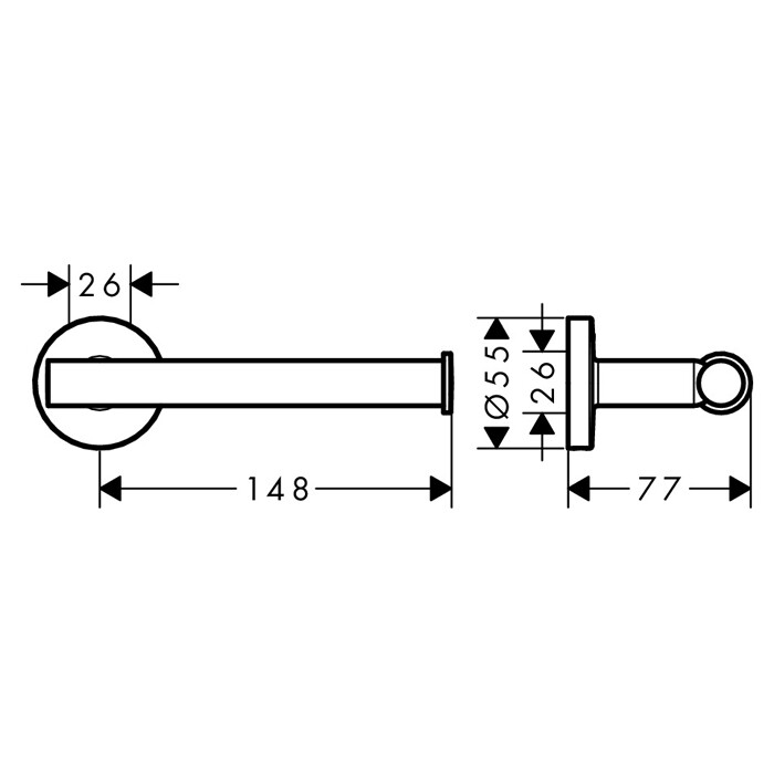 41726000 Hansgrohe Logis Universal держатель туалетной бумаги