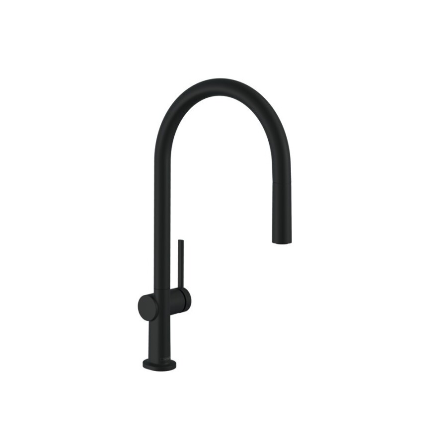 Hansgrohe Talis M54 Смеситель для кухни 210 с вытяжным изливом 1jet черный матовый 72802670