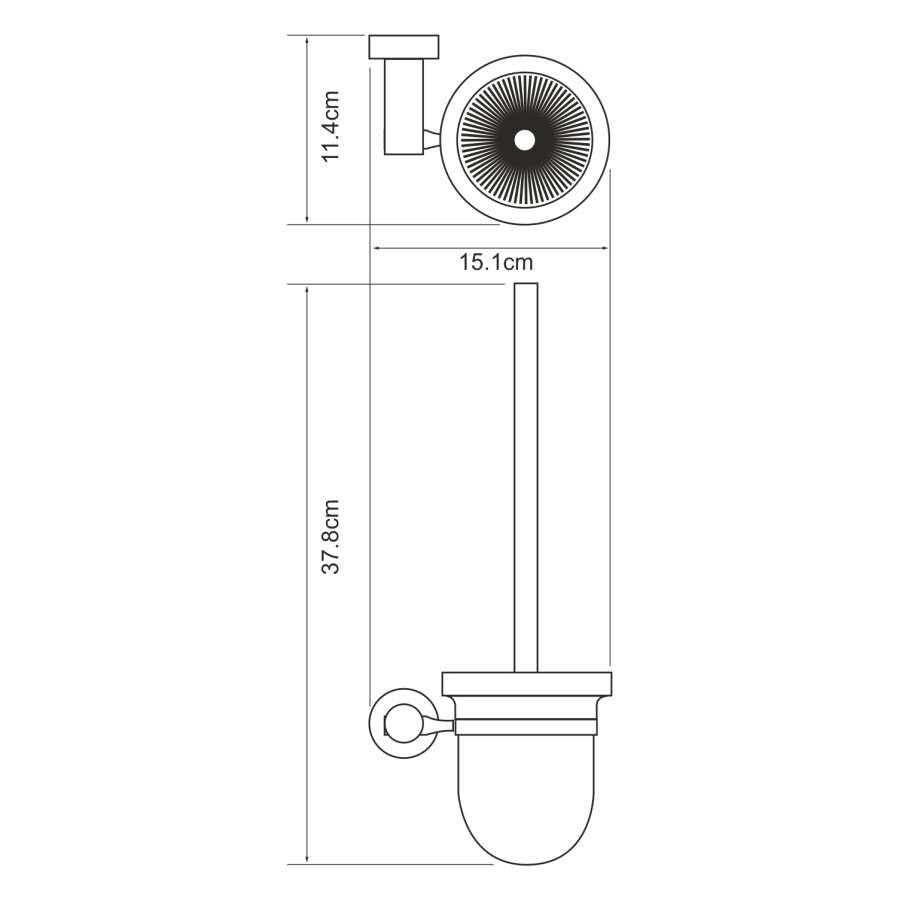 WasserKRAFT Donau K-9427 туалетный ершик хром