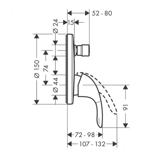 Hansgrohe Focus E 31744000 смеситель скрытого монтажа хром