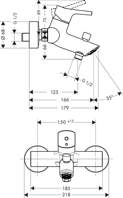 Hansgrohe Talis S 72400000 смеситель для ванны хром