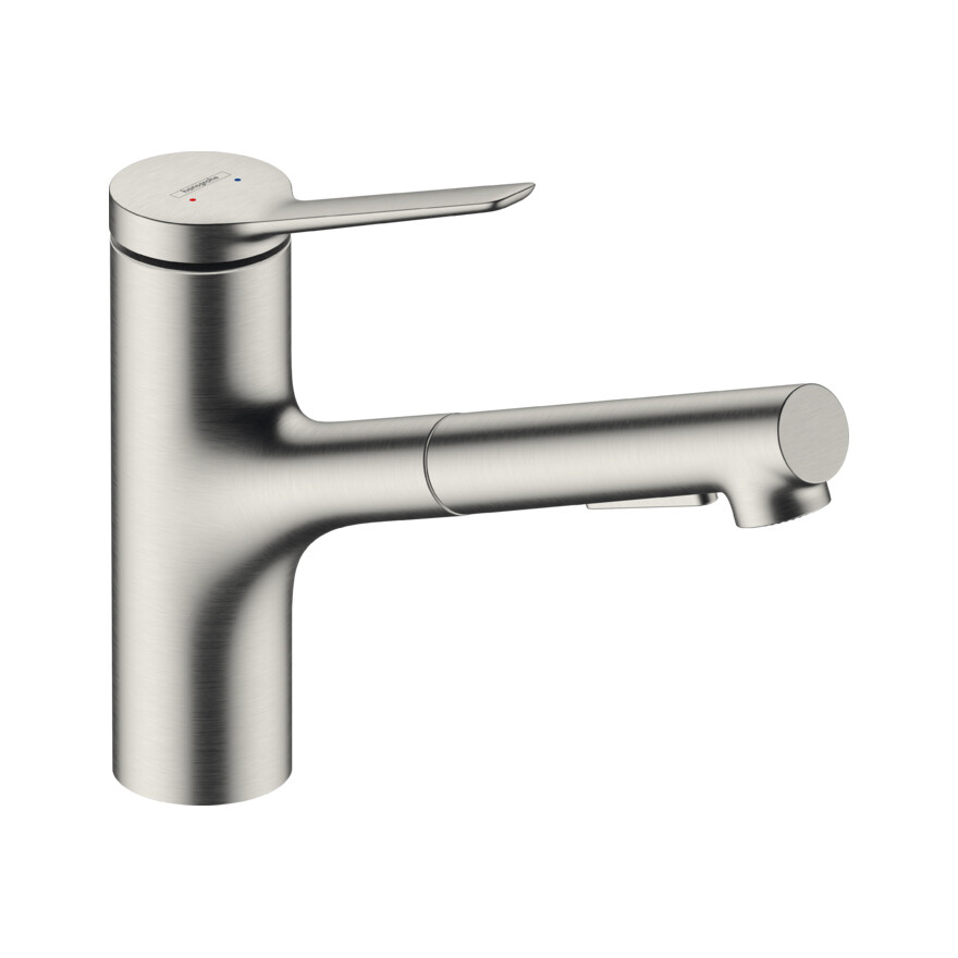 Hansgrohe Zesis M33 Кухонный смеситель 150 2jet с вытяжным душем сталь 74800800