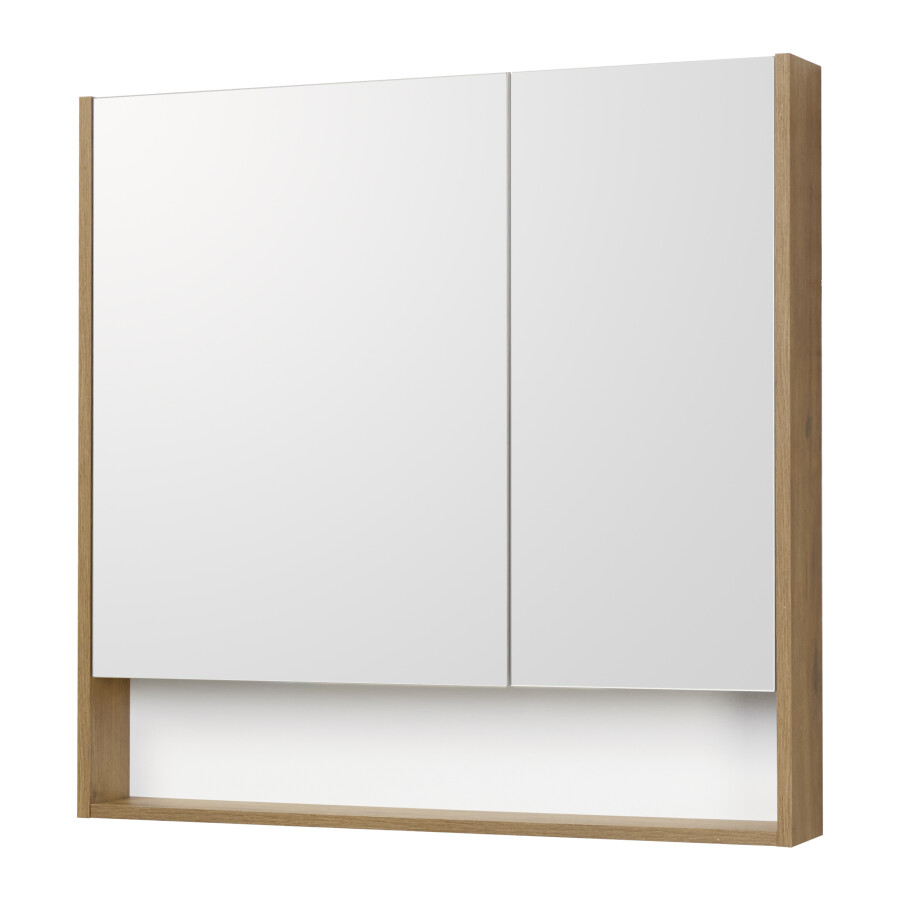 Зеркало-шкаф Акватон Сканди 90 см белый дуб рустикальный 1A252302SDZ90
